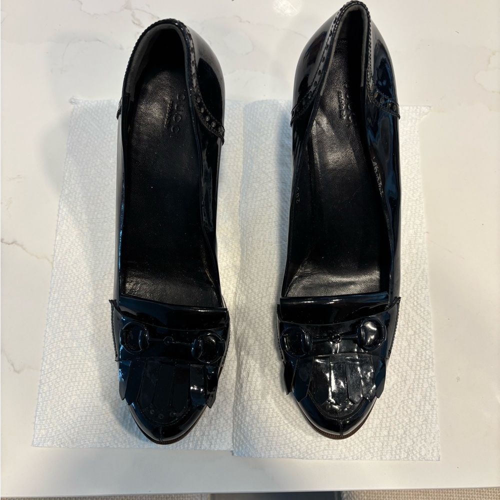 Gucci Black Patent Leather Heels Sz. 11
